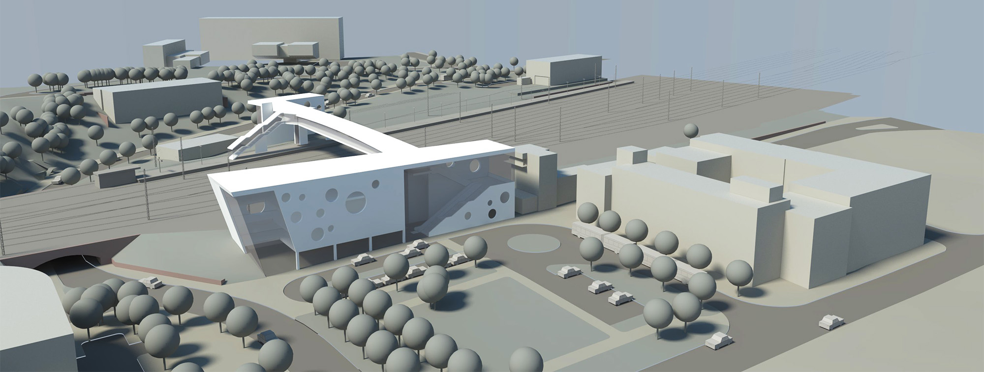 Die Vorzugslösung unter den Brückenvarianten ist städtebaulich interessant, wegen des immensen Höhenunterschiedes aber funktional problematisch