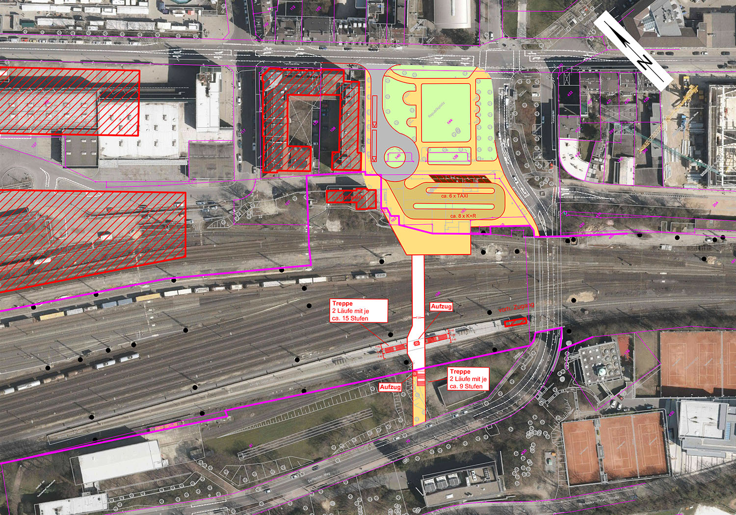 Auch die Auswirkungen auf den angrenzenden Republikplatz wurden untersucht
