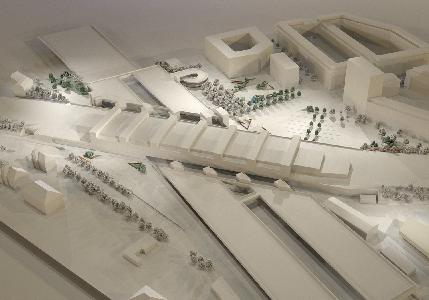 3D-Modell des Bahnhofs